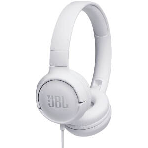 Casti JBL TUNE 500 cu fir, Pure Sound, Alb