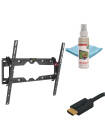 Kit Suport TV Plat/Curbat de perete Barkan 29"-65" + solutie curatare 100 ml + Cablu HDMI 10.2 Gbps, 1.8m