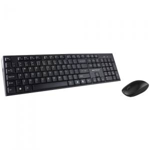 Kit tastatura cu mouse Serioux Retro dark 9900BK, wireless 2.4GHz, US layout, multimedia