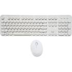 Kit tastatura  cu mouse Serioux Retro light 9910WH, wireless 2.4GHz, US layout, multimedia Alba