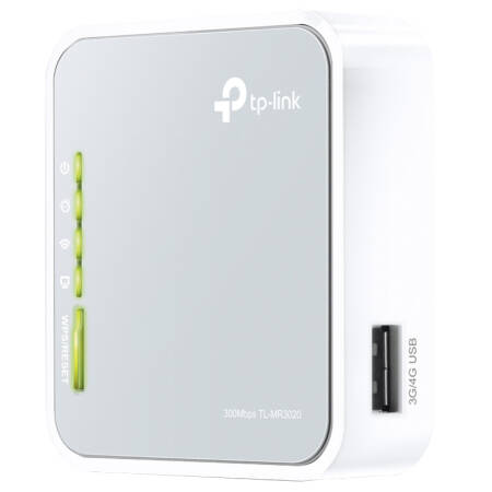 Router 3G wireless N portabil 150Mbps, antena integrata, Alb-gri, TP-LINK (TL-MR3020)