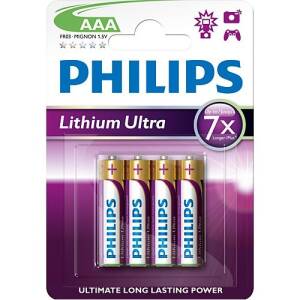 Baterii Philips Lithium Ultra AAA 4-blister