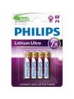 Baterii Philips Lithium Ultra AAA 4-blister