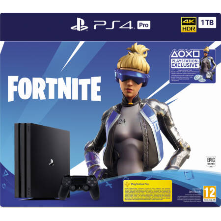 Consola SONY Playstation 4 Pro (PS4 Pro) 1TB, Jet Black Fortnite Neo Versa Bundle