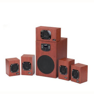 Boxe Genius 5.1, RMS: 125W (5 x 16W + 1 x 45W), telecomanda wireless, wood, „SW-HF5.1 4600” 31731028100