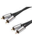 Cablu audio Serioux Premium, 2 porturi RCA - 2 porturi RCA, 3m, negru