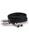 Cablu audio Serioux Premium, 2 porturi RCA - 2 porturi RCA, 3m, negru