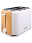 Prajitor de paine Heinner HTP-WH800BB, 800 W, 2 felii, dezghetare, 7 niveluri de rumenire, Alb