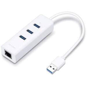 Placa de retea Ethernet Gigabit TP-Link UE330, USB 3.0, cu hub 3 porturi USB 3.0