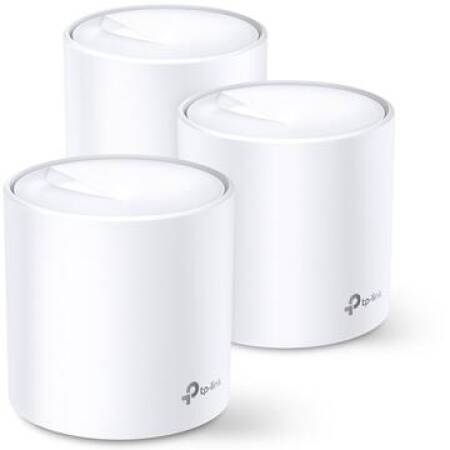 Sistem Wireless Mesh TP-LINK Deco X60, Dual Band 574 + 2401 Mbps, 3 buc, alb