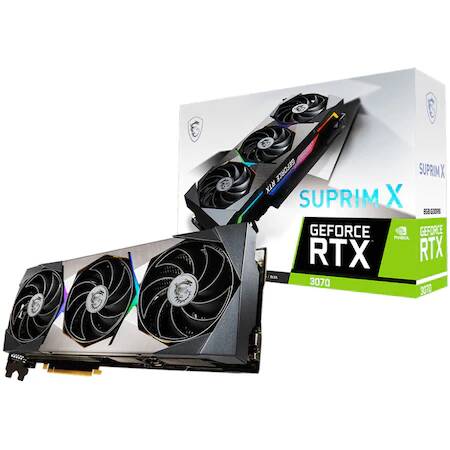 Placa video MSI GeForce RTX 3070 SUPRIM X, 8GB GDDR6, 256-bit