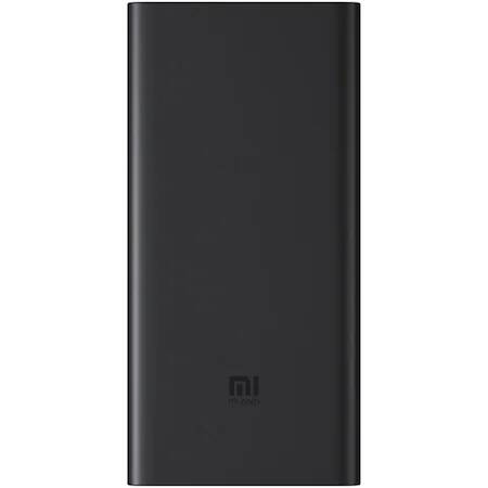 Acumulator extern Xiaomi Wireless, 10000 mAh, Incarcare wireless 10W,  Negru