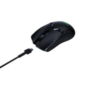 Mouse gaming wireless Razer Viper Ultimate & Dock, Ultrausor 74g, iluminare Chroma RGB, Negru