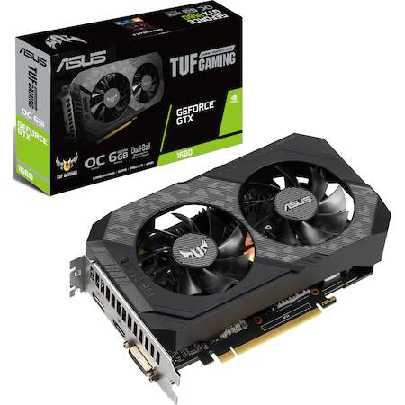 Placa video ASUS TUF Gaming GeForce GTX 1660 OC, 6GB GDDR5, 192-bit