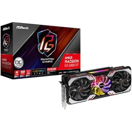 Placa video ASRock Radeon RX 6800 XT Phantom Gaming D OC, 16GB GDDR6, 256-bit