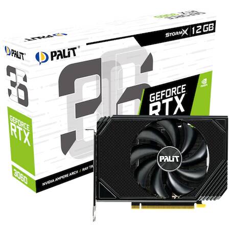 Placa video Palit GeForce RTX 3060 StormX, 12GB GDDR6, 192-bit