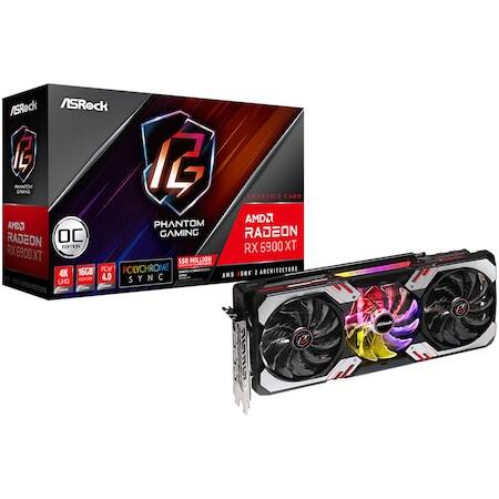 Placa video ASRock Radeon RX 6900 XT Phantom GamingD OC, 16GB GDDR6, 256-bit