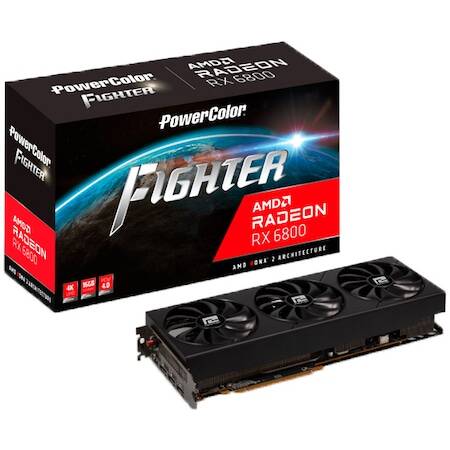 Placa video PowerColor Radeon RX 6800 Fighter, 16GB GDDR6, 256-bit