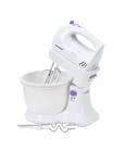 Mixer cu bol Heinner Charm, 300W, 5 viteze + turbo, Alb/Mov