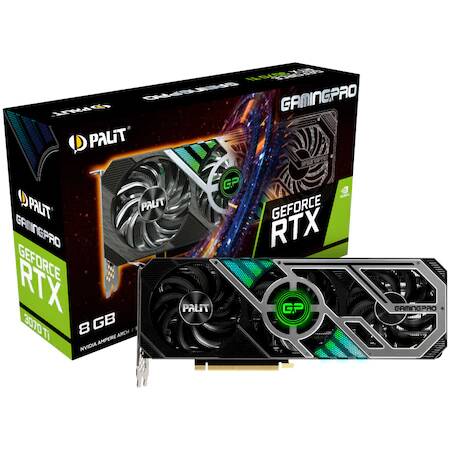 Placa video Palit GeForce RTX 3070 Ti GamingPro, 8GB GDDR6X, 256-bit