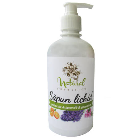 Sapun lichid cu portocale, trandafir si lavanda 500 ml Natural Cosmetics