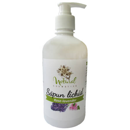 Sapun lichid cu trandafir si lavanda 500 ml Natural Cosmetics