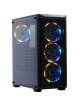 CARCASA SPACER - gaming, Middle Tower, ATX, "SPIDER", fara sursa, sticla securizata, 4 x fan, USB 2.0 x 1, USB