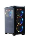 CARCASA SPACER - gaming, Middle Tower, ATX, "SPIDER", fara sursa, sticla securizata, 4 x fan, USB 2.0 x 1, USB