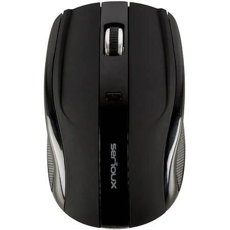 Mouse Wireless Serioux Rainbow 400, USB, Negru