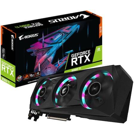 Placa video Gigabyte GeForce® RTX™ 3060 Ti ELITE 2.0 LHR, 8GB GDDR6, 256-bit