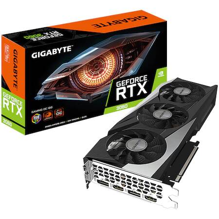 Placa video Gigabyte GeForce RTX 3060 GAMING OC 2.0 LHR, 12GB GDDR6, 192-bit