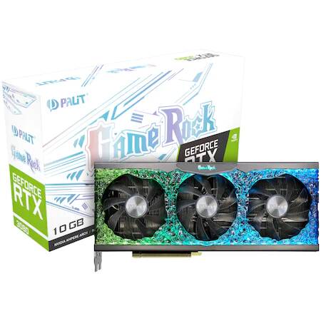 Placa video Palit GeForce RTX 3080 GameRock, 10GB GDDR6X, 320-bit LHR