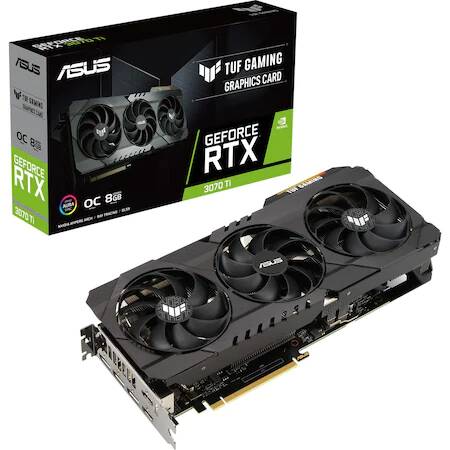 Placa video Asus TUF Gaming GeForce RTX 3070 Ti OC, 8GB GDDR6X, 256-bit
