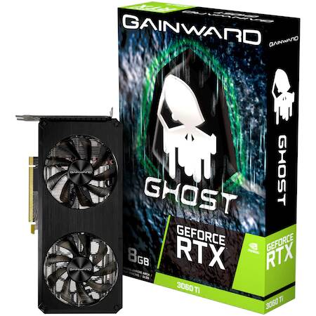 Placa video Gainward GeForce RTX 3060 Ti Ghost V1 LHR, 8GB GDDR6, 256-bit