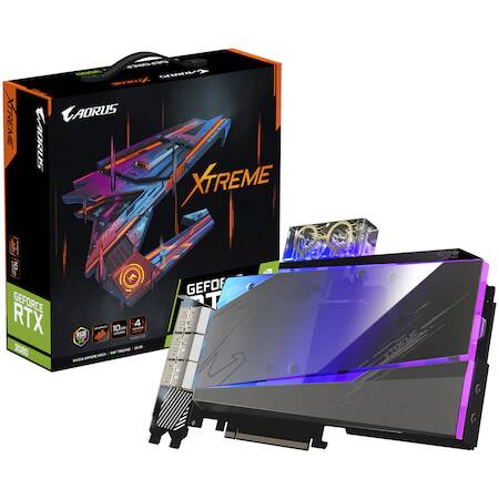 Placa video Gigabyte GeForce RTX 3080 XTREME WATERFORCE WB 2.0 LHR, 10GB GDDR6X, 320-bit