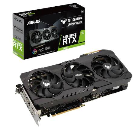 Placa video ASUS TUF GAMING GeForce RTX 3080 OC V2, 10GB GDDR6X, 320-bit