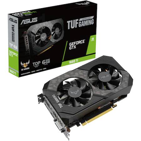 Placa video ASUS TUF Gaming GeForce GTX 1660 Ti EVO TOP Edition , 6GB GDDR6, 192-bit