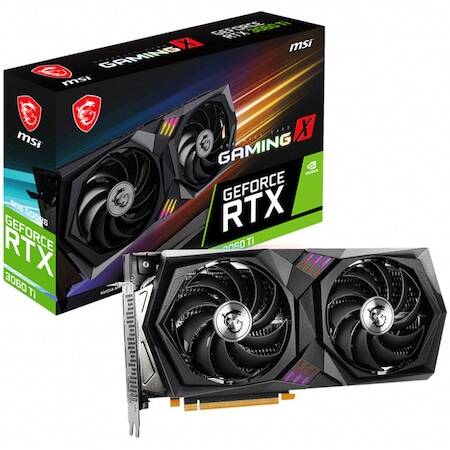 Placa video MSI GeForce RTX 3060 Ti GAMING X LHR, 8GB GDDR6, 256-bit
