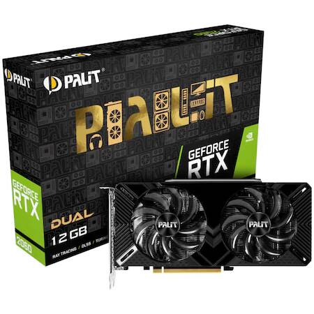 Placa video Palit GeForce RTX 2060 Dual, 12GB GDDR6, 192-bit