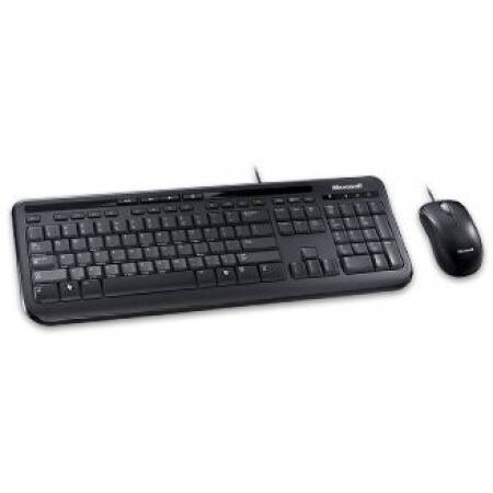 Kit Tastatura + Mouse Microsoft Wired Desktop 600, USB, Negru