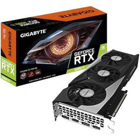 Placa video Gigabyte GeForce RTX 3060 Ti GAMING OC V2.0, 8GB GDDR6, 256-bit