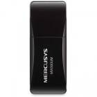 Adaptor Wireless Mercusys MW300UM, 300 Mbps, USB 2.0, Antena interna (Negru)