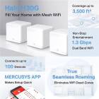 Sistem Mesh Wi-Fi Mercusys Halo H30G(3-pack), AC1300, Dual-Band, Gigabit, MU-MIMO, Seamless Roaming