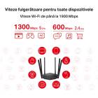 Router Wireless Mercusys MR50G, AC1900 Dual Band, Gigabit, Beamforming, MU-MIMO, Control Parental, Mod Access point