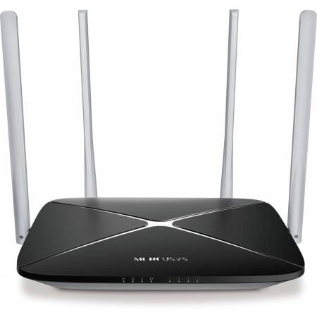 Router wireless MERCUSYS AC12G, AC1200, Gigabit, Dual-Band, Negru