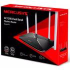 Router wireless MERCUSYS AC12G, AC1200, Gigabit, Dual-Band, Negru