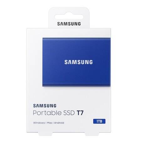 SSD Extern Samsung T7, 1TB, USB type-C 3.2 (Albastru)