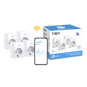 Pachet 4 prize Wi-Fi inteligentă Mini Smart, cu monitorizarea energiei TAPO P110