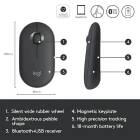 Mouse wireless Logitech Pebble M350, Grafit