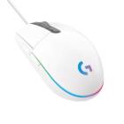 Mouse gaming Logitech G102 Lightsync, 8000 dpi, RGB, Alb